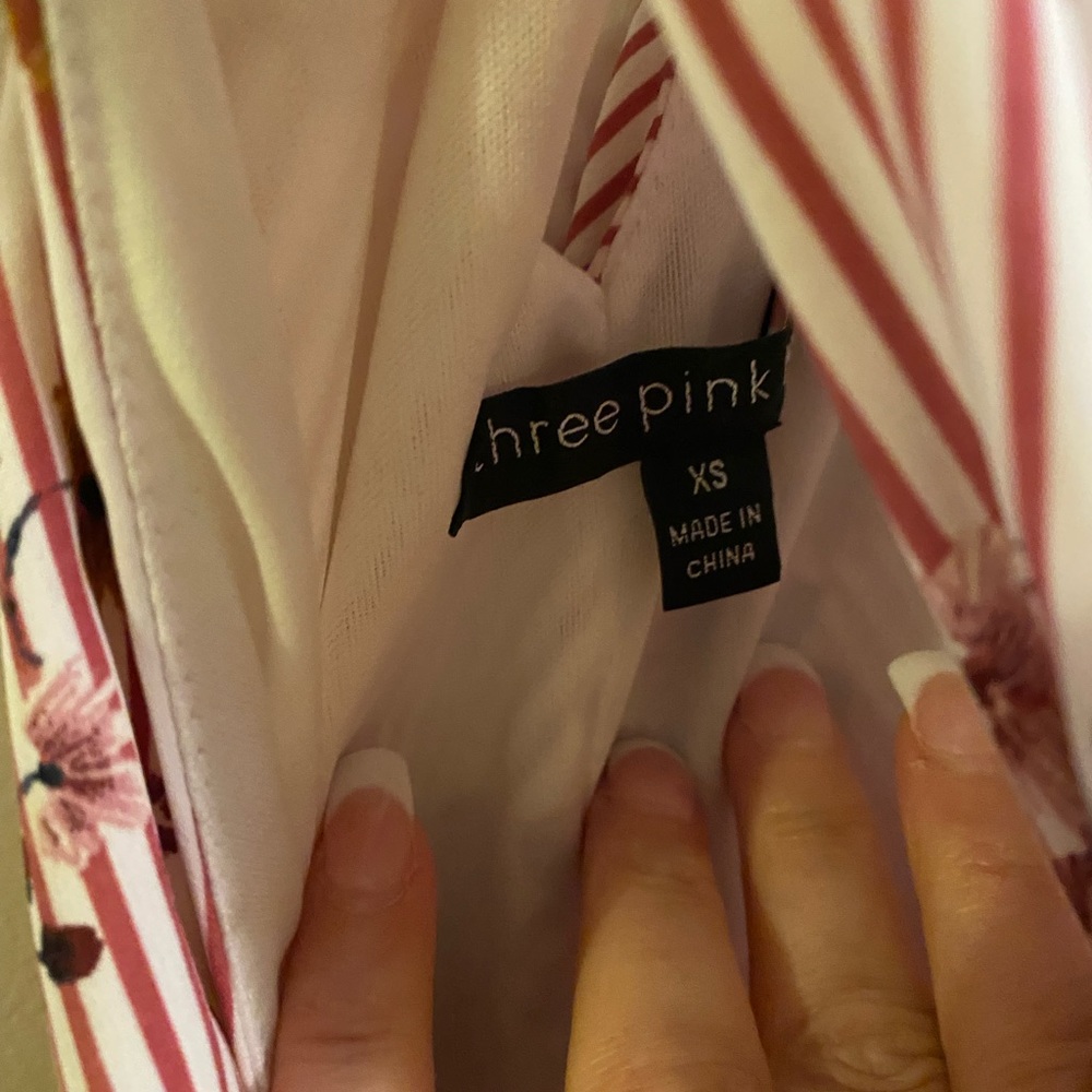 Three Pink Hearts Adorable Patterned Minidress - image 7